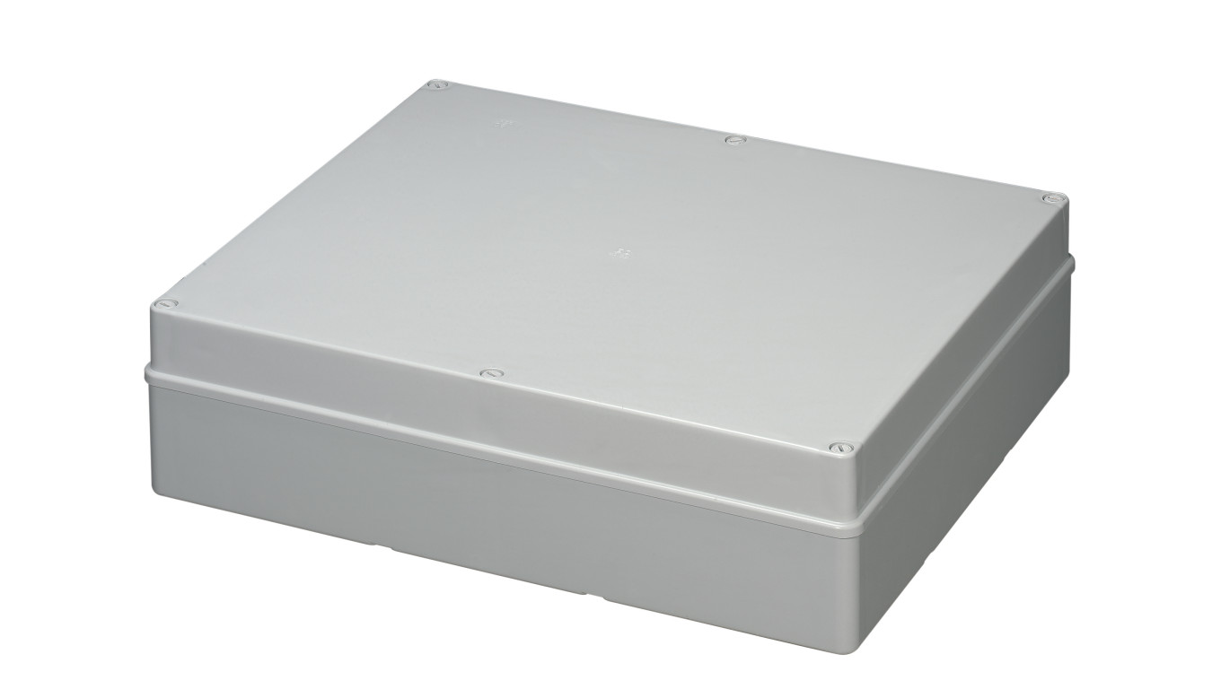 elettrocanali Puszka natynkowa samogasnąca gładka z pokrywą 960 stopni C seria 410A IP56 460x380x120 szara EC410C10A EC410C10A