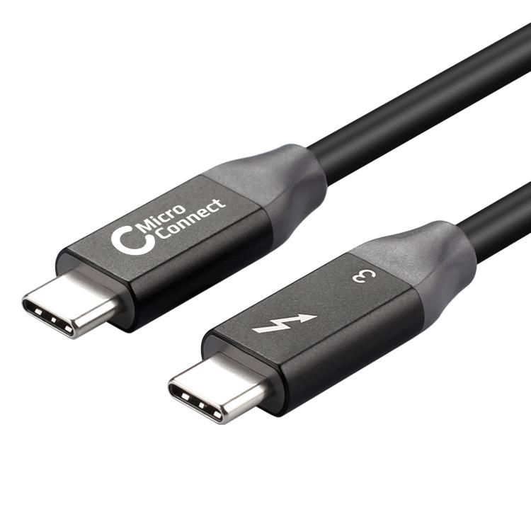 Kabel MicroConnect Thunderbolt 3, 1M USB typu C męski/męski do 20 Gb/s szybkości przesyłania danych, obsługuje PCI Express Gen 3 i DisplayPort 1.2
