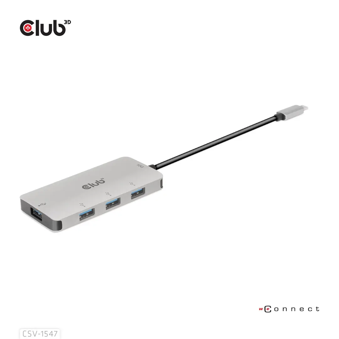 HUB USB Club 3D 4x USB-A 3.2 Gen2 (CSV-1547)