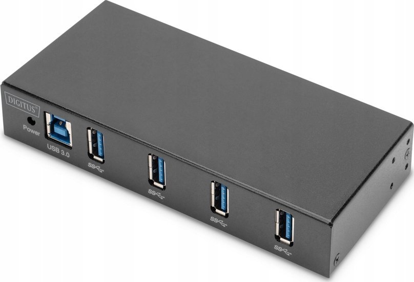 DIGITUS USB 3.0 HUB 4 Port Industrial Metal 15-kV ESD Table Wall DIN Rail mount