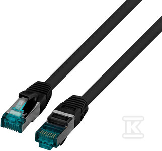 Kabel krosowy patchcord securityNET S/FTP kat.6A czarny 3m LSZH PC-6ASFTPLSZH-BK3
