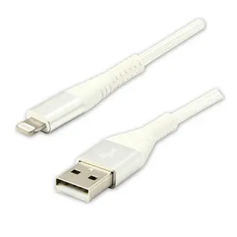Kabel USB Logo USB-A - Lightning 2 m Biały