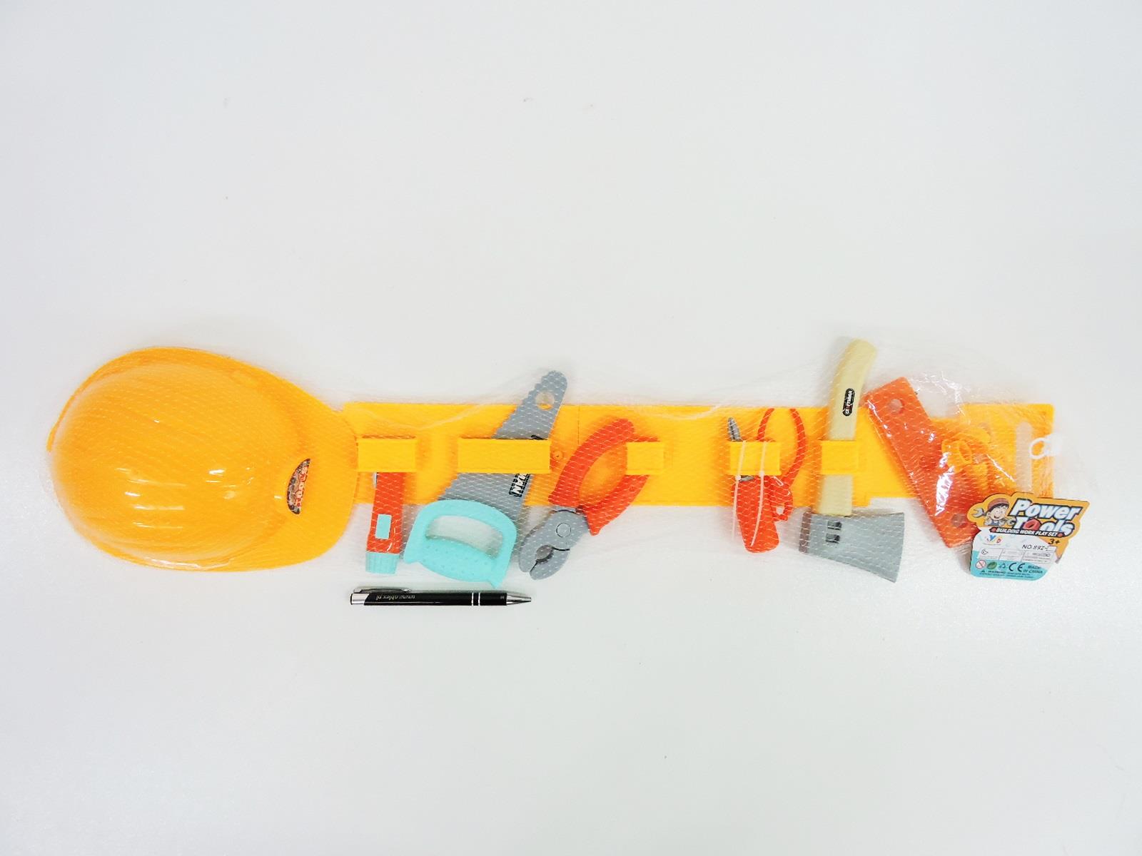 *NARZĘDZIA plast. zest. 10 el, na pasku, sia.