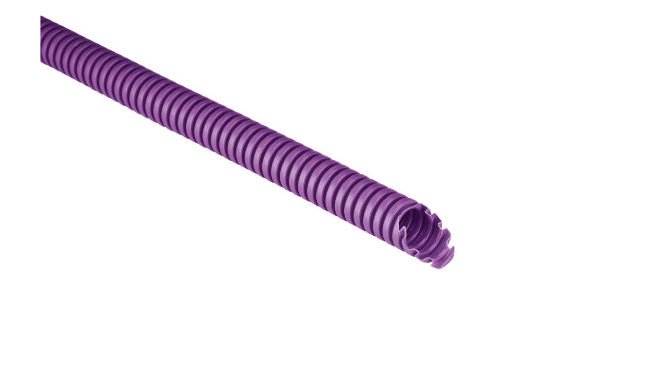 elettrocanali Rura karbowana 750N kolor fioletowy PVC fi 25 50m