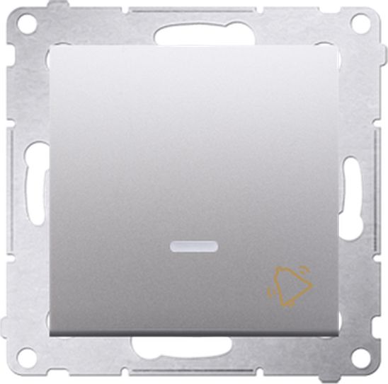 Kontakt KONTAKT_SIMON Przycisk zwierny dzwonek z podświetleniem SIMON 54 Srebrny DD1AL.01/43