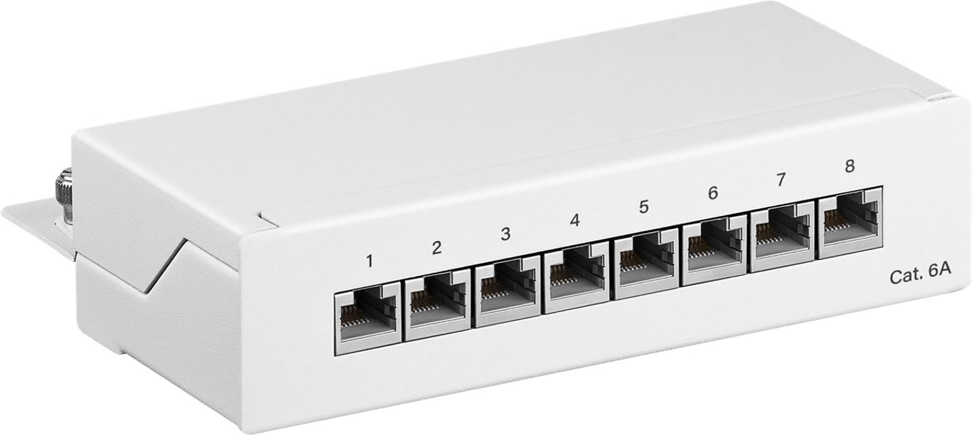 Goobay Patch panel biurkowy STP kat.6A 8-portowy 62067