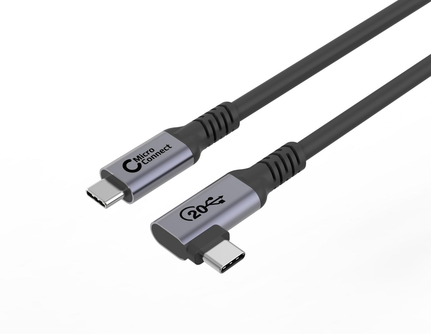 Kabel USB-C MicroConnect Premium 5m 20Gbps, 100W, USB 3.2 Gen 2x2, kątowy