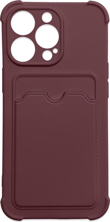 Card Armor Case etui pokrowiec do Samsung Galaxy A22 4G portfel na kart silikonowe pancerne etui Air Bag malinowy