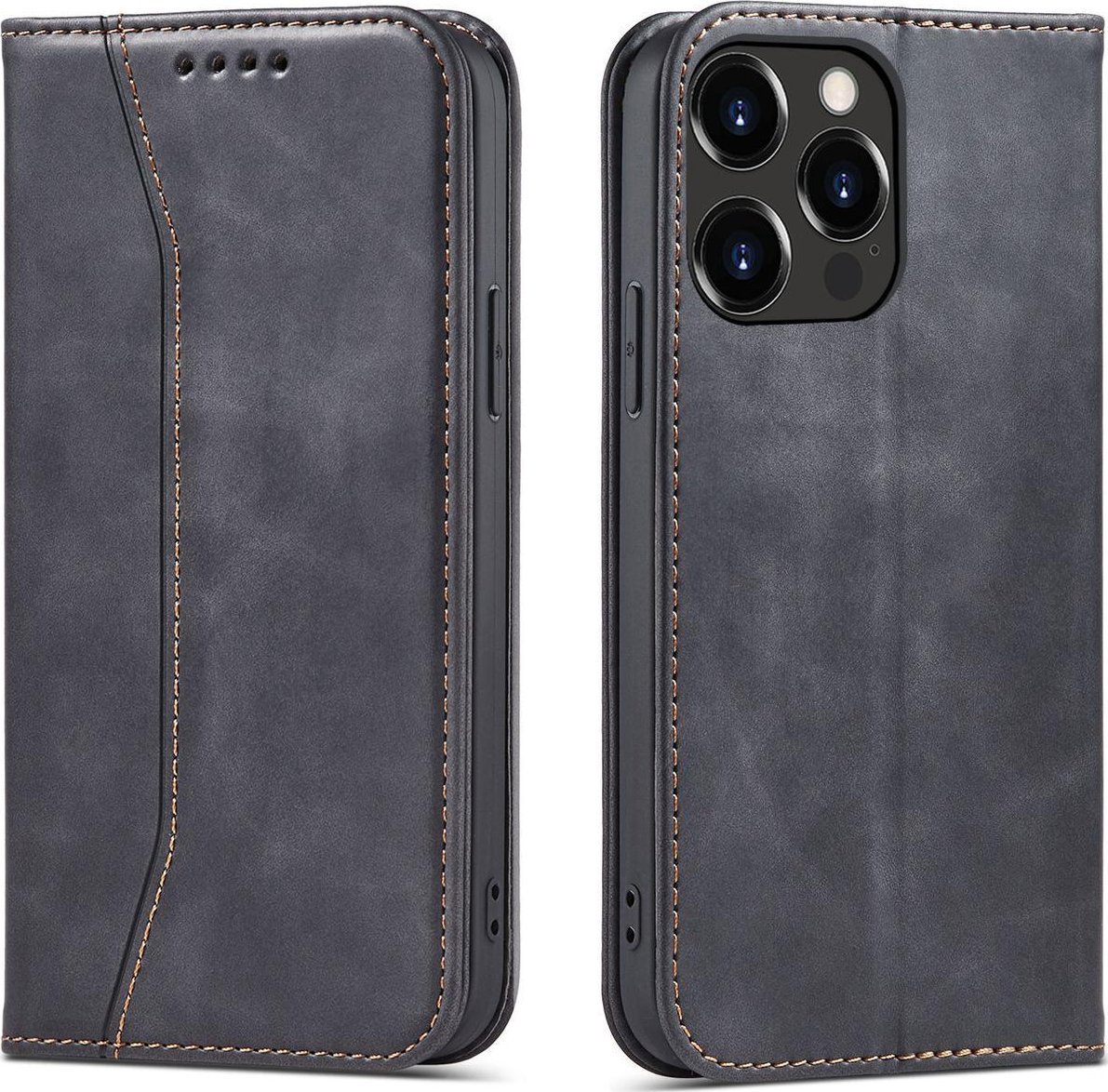 Magnet Fancy Case etui iPhone 14 Pro Max pokrowiec z klapk portfel podstawka czarne