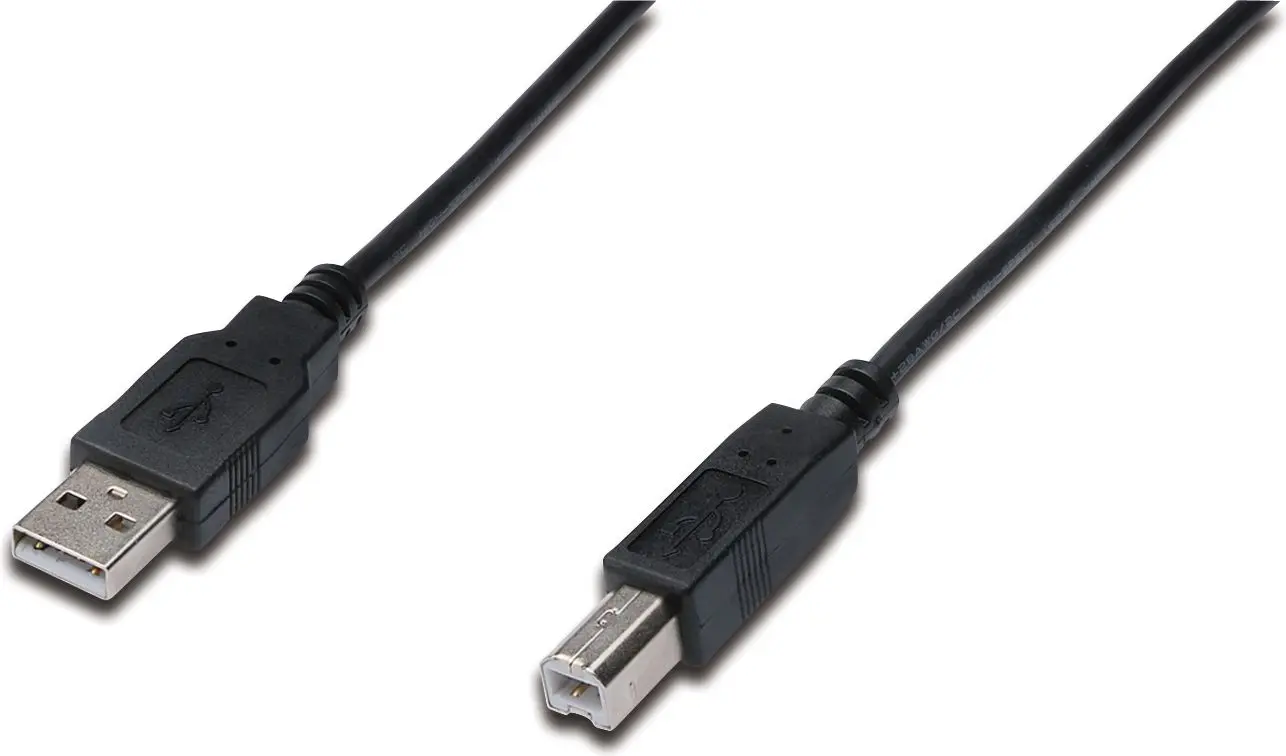 Kabel USB Digitus USB-A - USB-B 1.8 m Czarny (AK-300105-018-S)