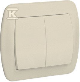 Kontakt Simon Wyłącznik ścienny Akord schodowy AW6/2L/12 beżowy