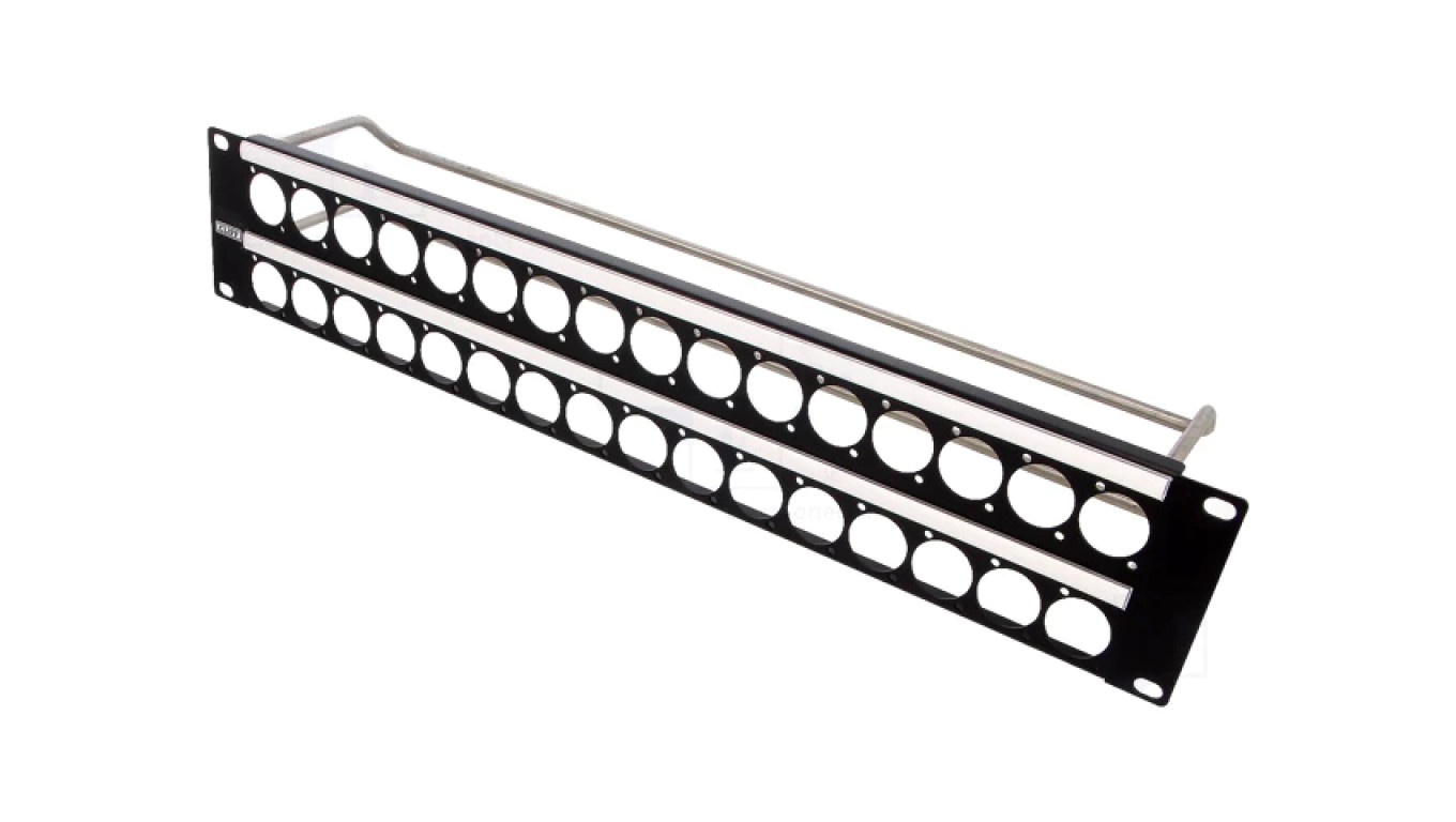 Adapter montażowy patch panel 19 RACK przykręcany 19x24mm CP30155
