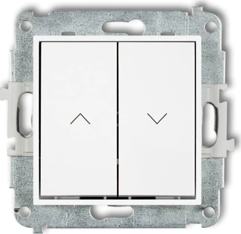 Karlik elektrotechnik Mini Mechanizm łącznika zwiernego żaluzjowego z podtrzymaniem biały MWP-88 MWP-88