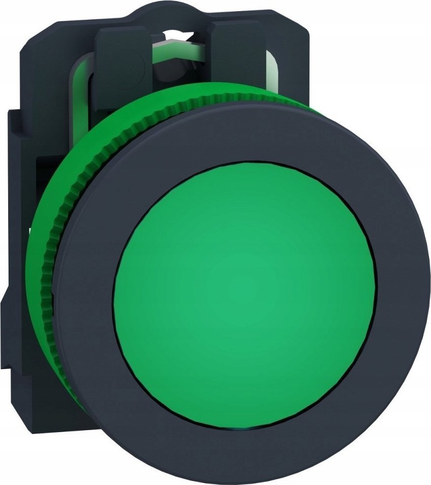 Harmony XB5 Przycisk płaski plastik. zielony fi30 gładka soczewka zintegrowana dioda LED 230…240 V AC XB5FVM3