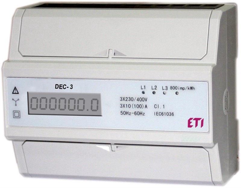 ETI polam Licznik energii elektrycznej 3-fazowy 3x230/400V AC 3x100A DEC-3 004804052 004804052