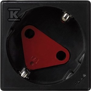 Kontakt Simon Kontakt_Simon Gniazdo K45 DATA z kluczem. schuko 16A/230V.ze wskaźnikiem zasilania szary grafit KLS01/14