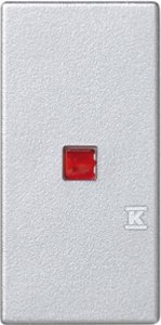 Kontakt Simon Kontakt_Simon Klawisz 45x22,5 łącznika uniwersalnego z podświetleniem aluminium Simon Connect K115/8