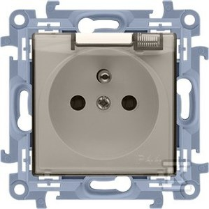 Kontakt Simon Kontakt_Simon Gniazdo wtyczkowe do wersji IP44 bez uszczelki - klapka transparentna (moduł) 16A. 250V. zaciski śrubowe krem Wymagana uszczelka ramki CGZ1BU.01/41A