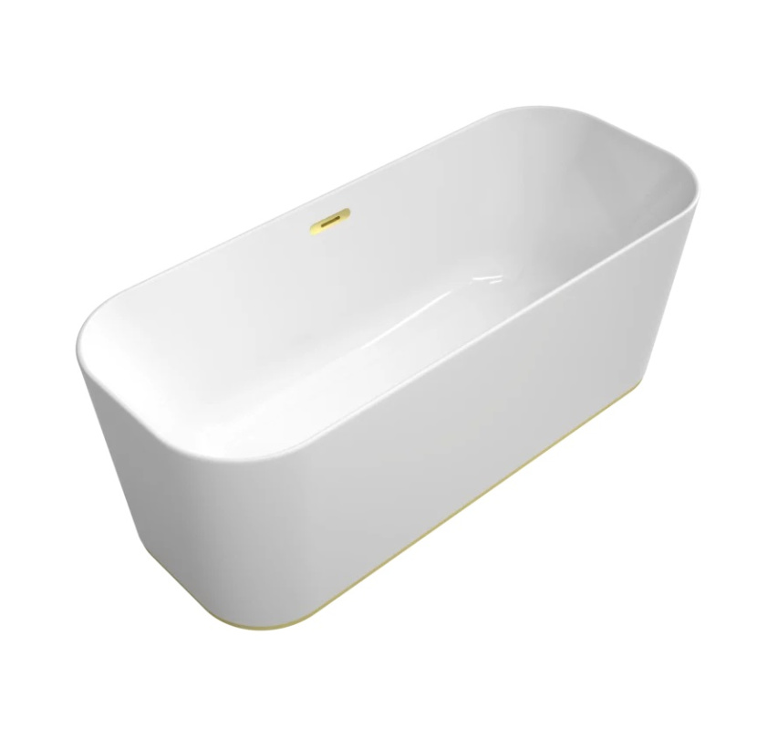 Villeroy & Boch Finion Wanna wolnostojąca 170x70 cm kolor zewnętrzny do wyboru/kolor wewnętrzny biały połysk odpływ i przelew gold UBQ177FIN7N3BCV401