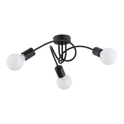 Farta lampa sufitowa 3xE27 czarna 62466