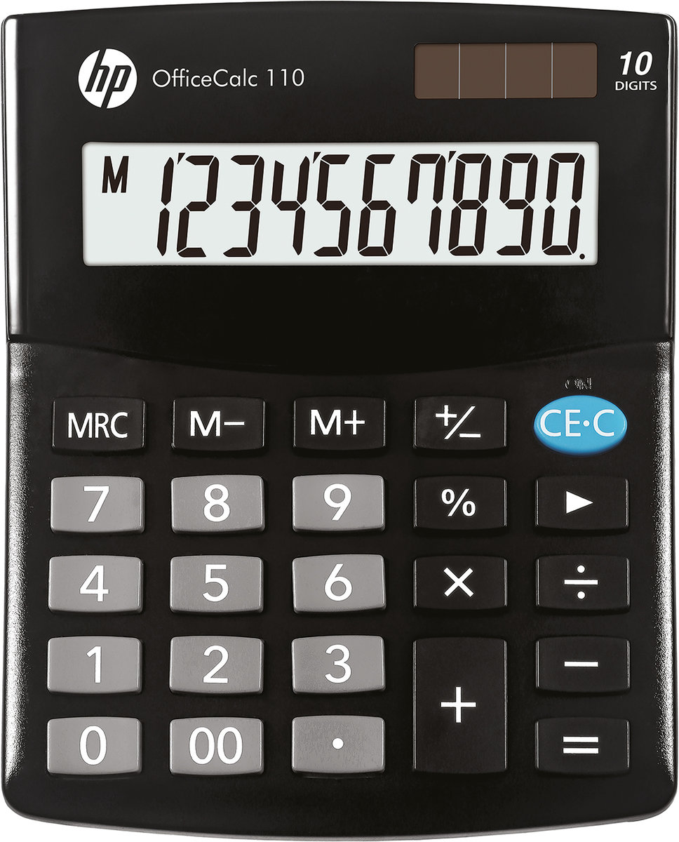 Kalkulator biurowy HP-OC 110/INT BX, 10 cyfr, 125x101x33mm, Czarny