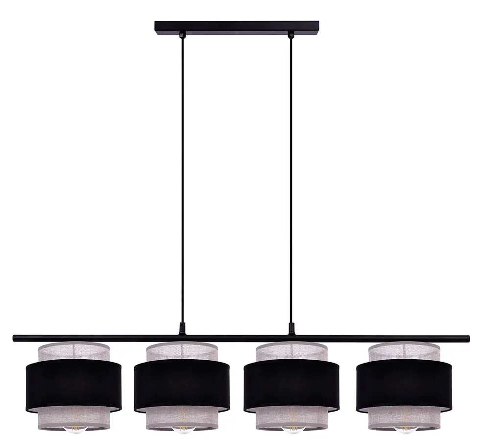 Lampa wisząca na listwie nad stół z 4 abażurami - 6X A533 H9-E45