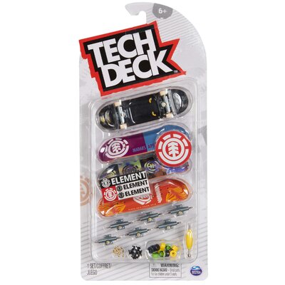 Zestaw kolorowe deskorolki fingerboard 4-pak do złożenia Element Tech Deck