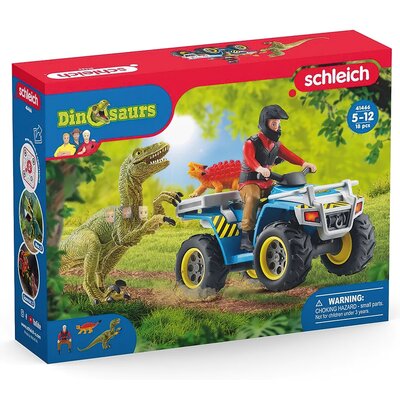 Schleich Dinosaurs. 41466. Ucieczka quadem przed Welociraptorem