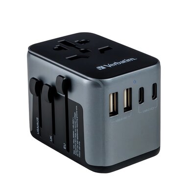 Verbatim Uniwersalny adapter podróżny UTA-03 USB-C PD 30W QC