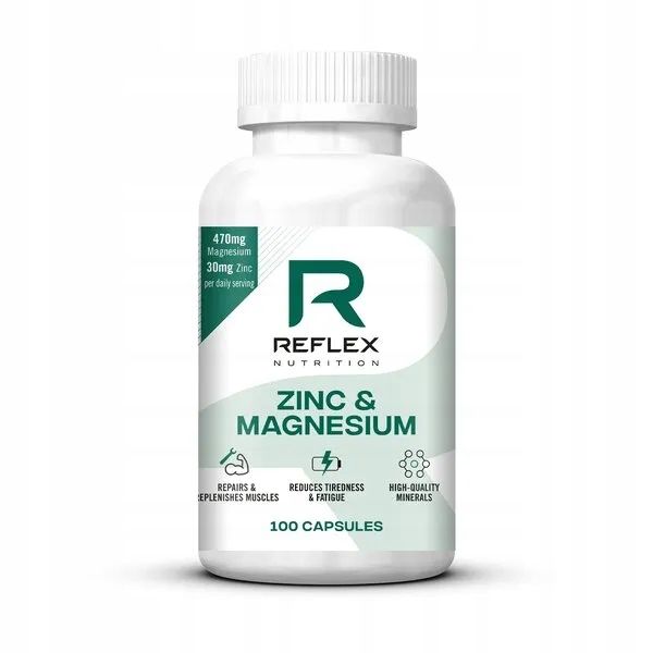 Reflex Nutrition Zinc & Magnesium kapsułki dla prawidłowego funkcjonowania organizmu 100 caps.