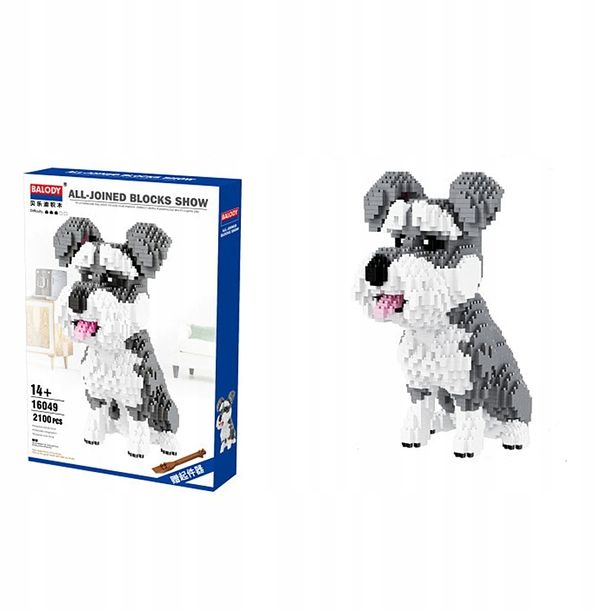 KLOCKI ZESTAW Model Psa SZNAUZER SHNAUZER 2100 Elementów DOG