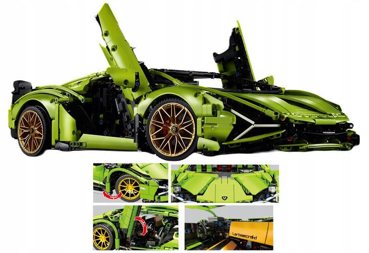 Unikatowy Prezent na Święta DUŻY SAMOCHÓD KLOCKI LAMBORGHINI SIAN 3696EL