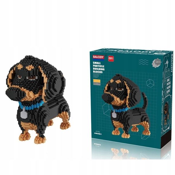KLOCKI ZESTAW Model Psa PIES SUPER JAMNIK 2100 Elementów DOG