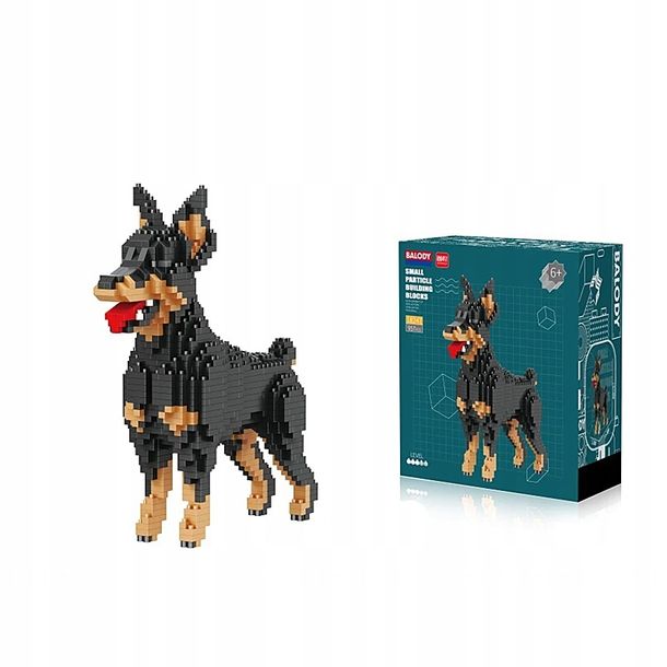 KLOCKI ZESTAW Model Psa DOBERMAN 957 Elementów DOG