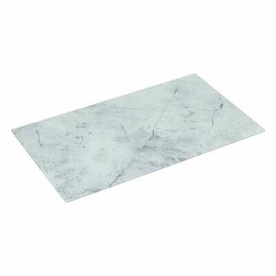 Deska do krojenia szklana biała marble 52x30 cm