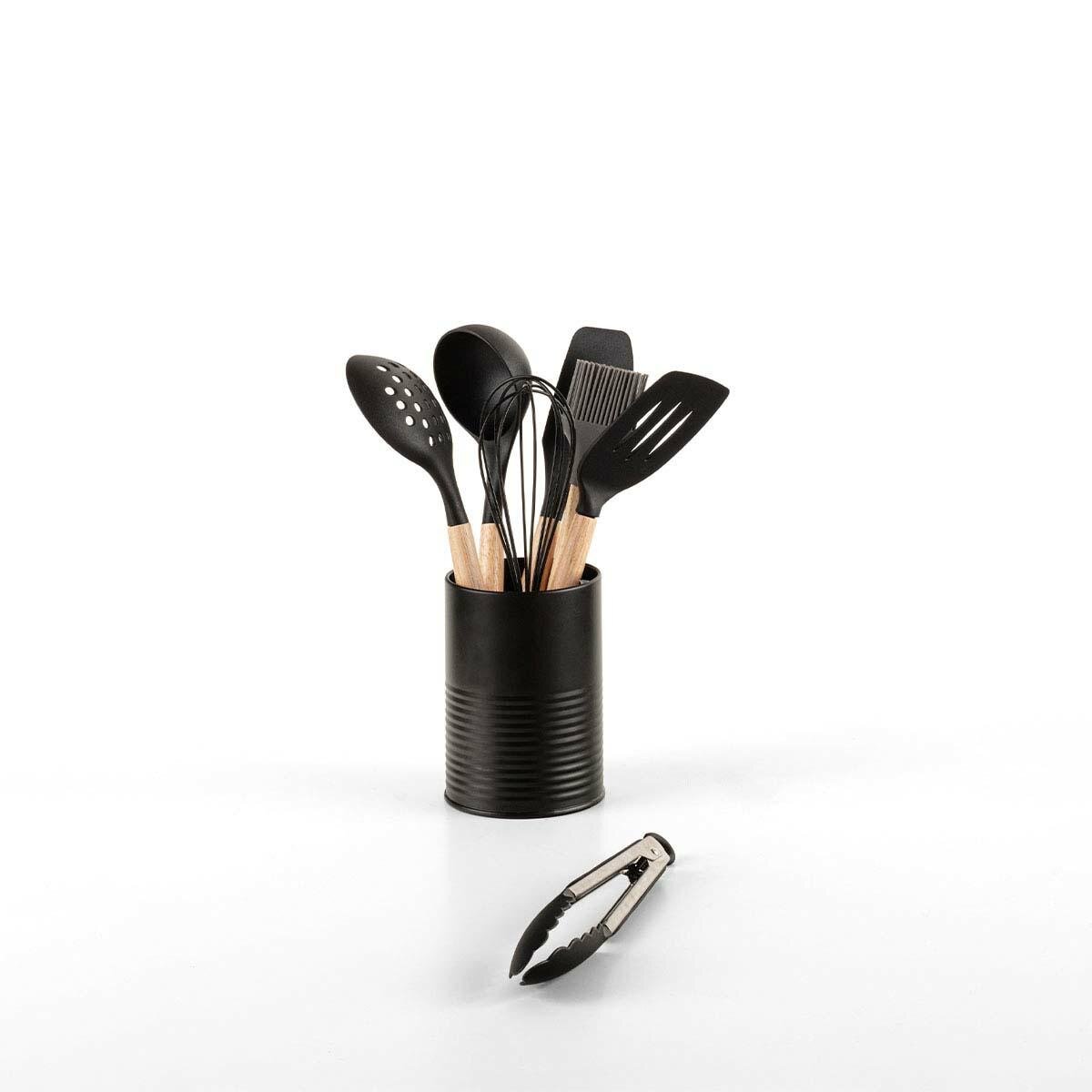 Zestaw przyborów kuchennych 7szt czarny