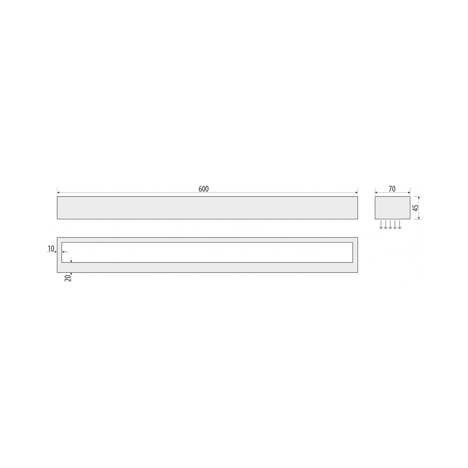 MCJ Kinkiet do łazienki Vola LED, IP44, czarny, 4000 K, szerokość 60 cm