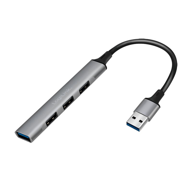 Hub USB 3.0 4-Portowy w Aluminiowej Obudowie - Elegancki i Funkcjonalny Rozgałęźnik Dla Efektywnego Zarządzania Urządzeniami