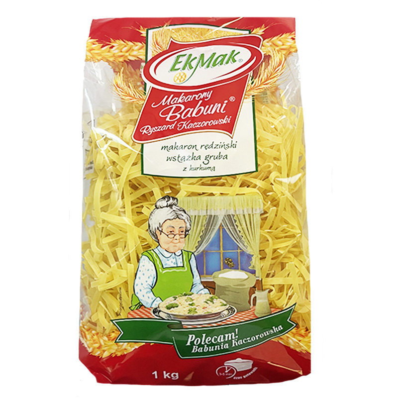 Eko Mak Makarony Babuni wstążka gruba 1kg