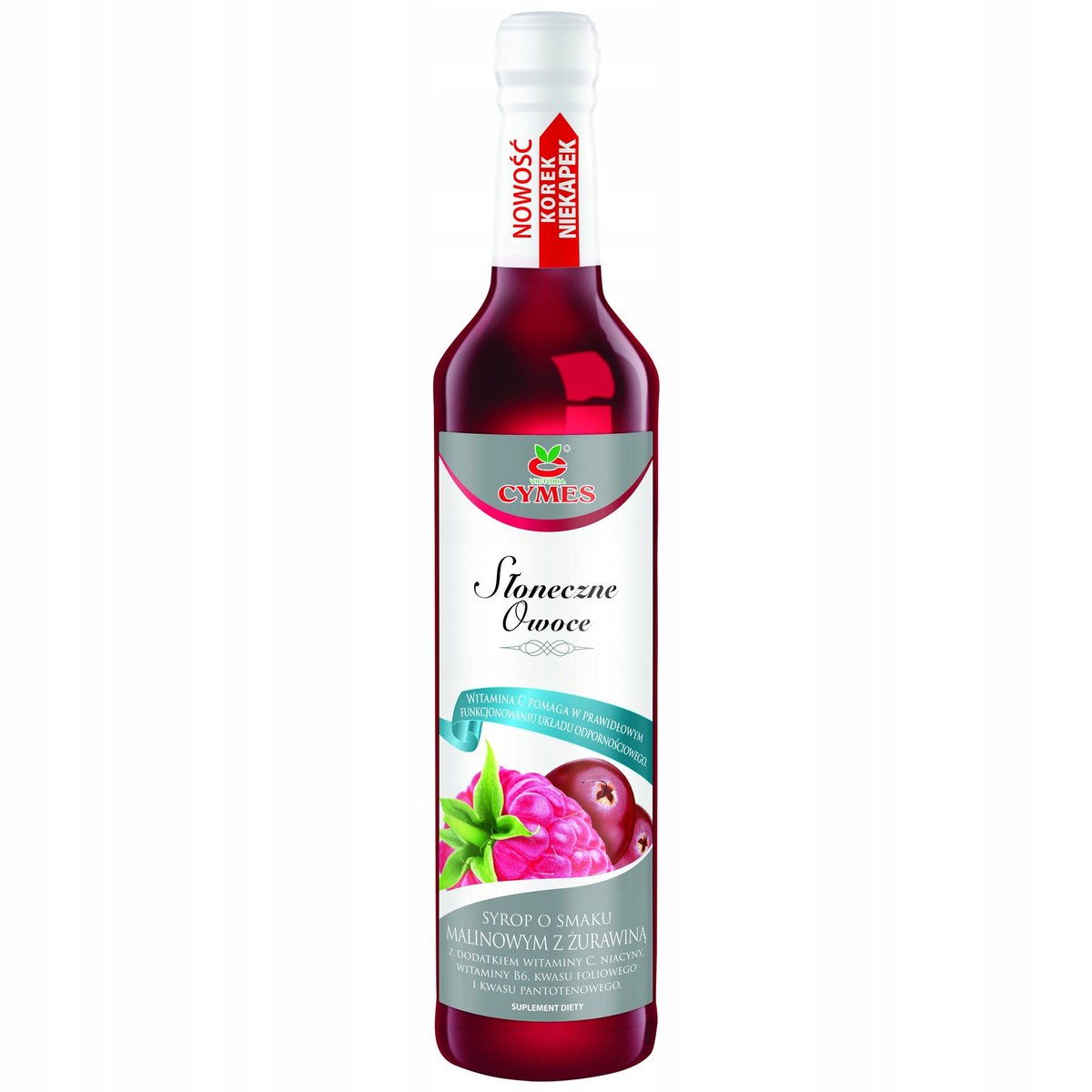 Cymes Syrop o smaku malinowym z żurawiną ,, Słoneczne owoce'' 420 ml