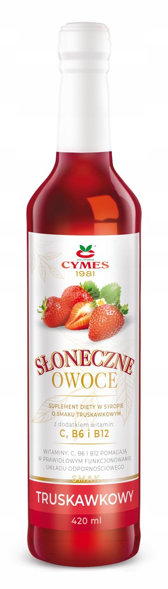 Cymes Słoneczne Owoce Syrop o smaku truskawki 420 ml