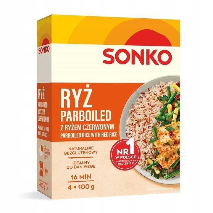 Sonko Ryż parboiled z ryżem czerowym 400 g