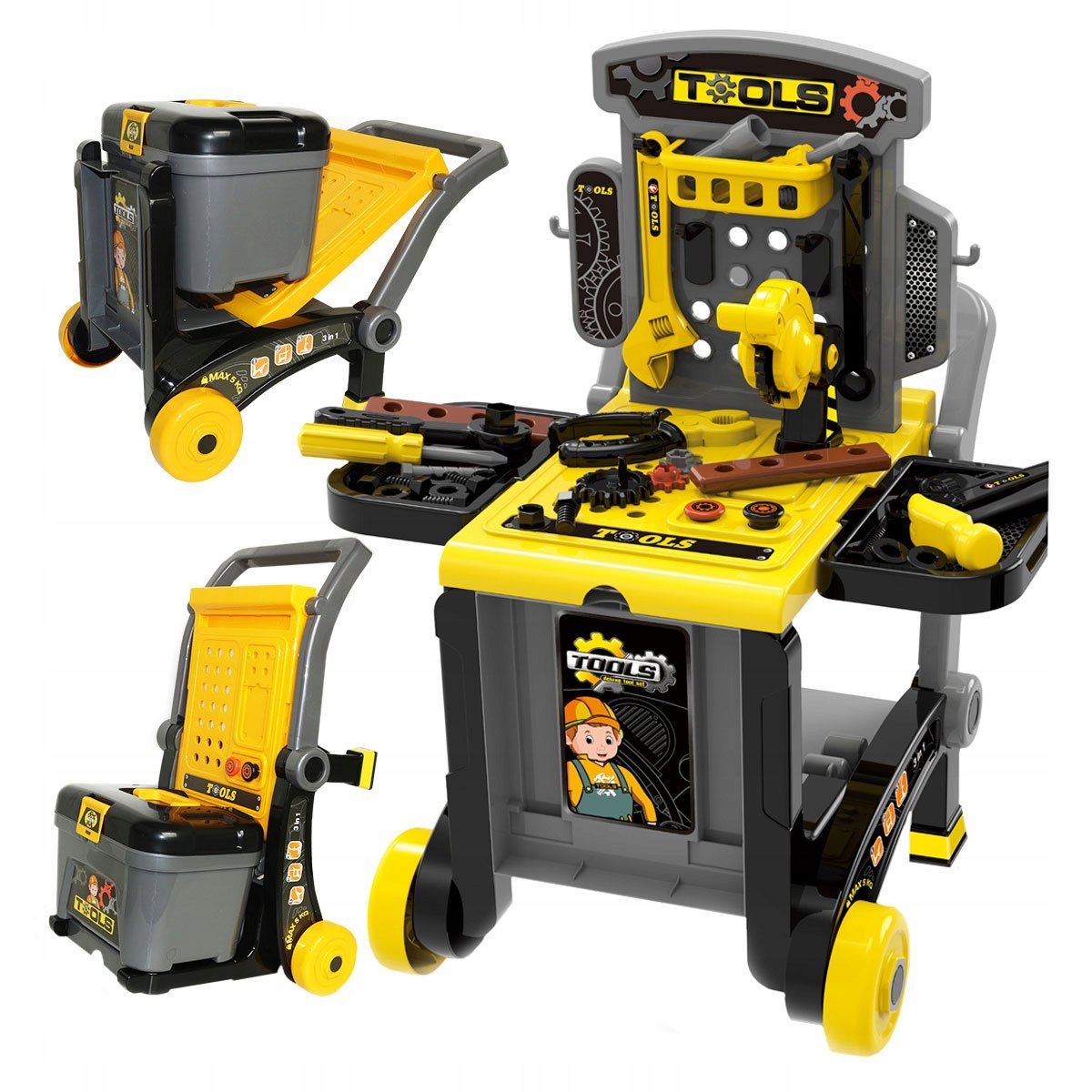 Warsztat Majsterkowicza Dla Dzieci Wózek Narzędziowy Taczka + Narzędzia