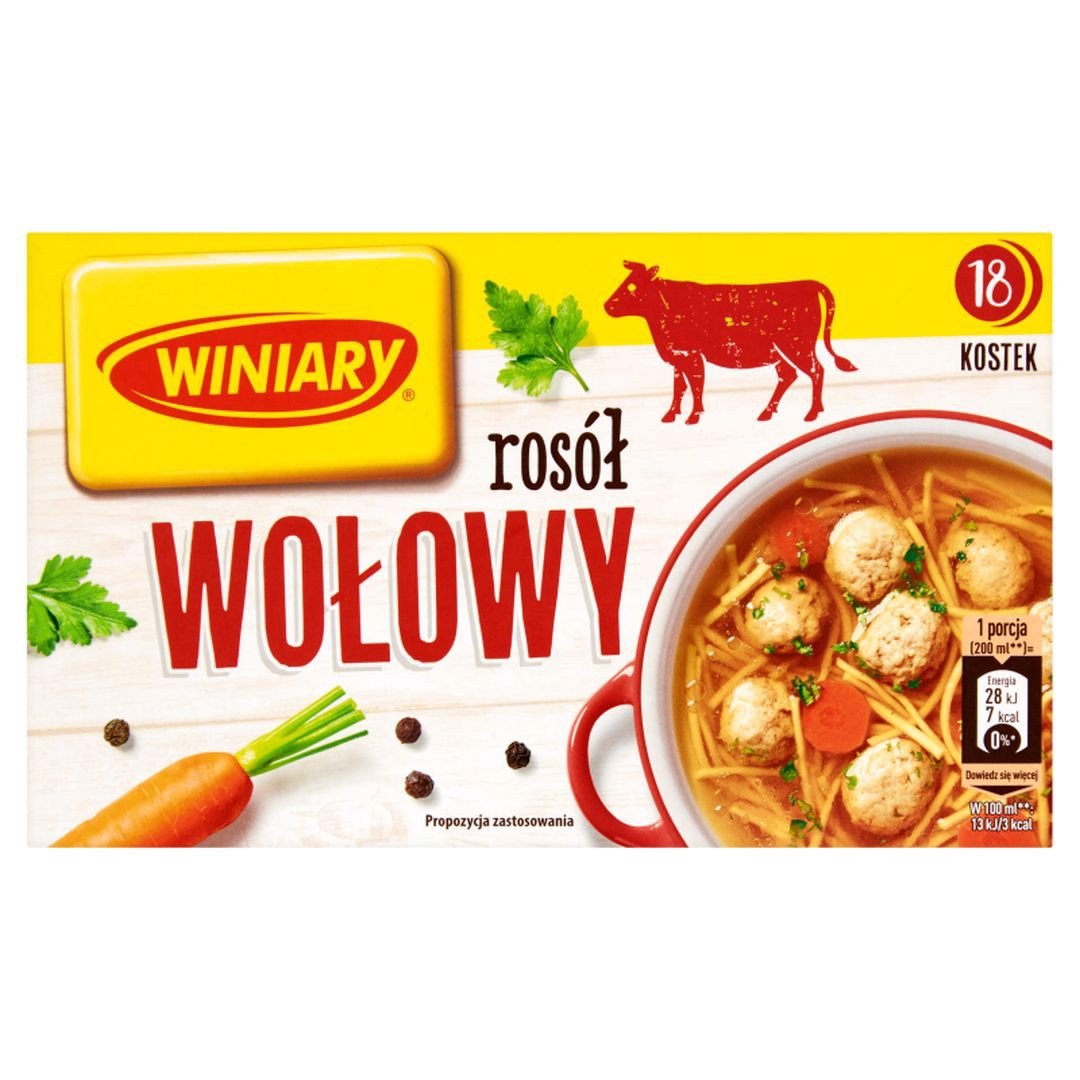 Winiary Rosół wołowy 180 g (18 sztuk)