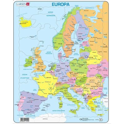 Puzzle 37 el. Mapa Europa polityczna Larsen