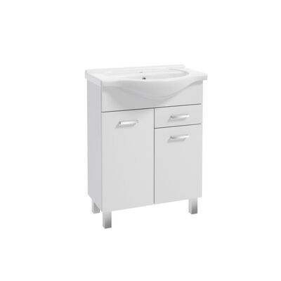 Zestaw szafka i umywalka MEA D65 DSM 2D1S L1522 biały