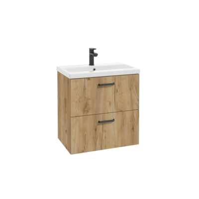 Zestaw szafka i umywalka GAJA D60 0D2S 0NW DSM 1512 dąb craft złoty