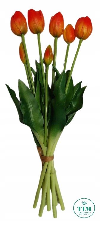 TULIPAN BUKIET GUMOWANY POMARAŃCZOWY