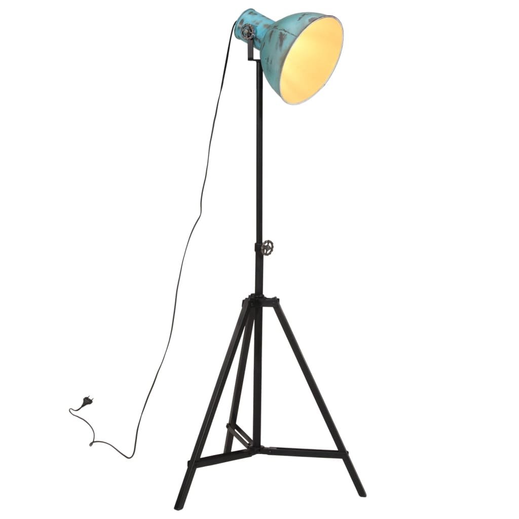 vidaXL Lampa stojąca, 25 W, postarzany niebieski, 61x61x90/150 cm, E27