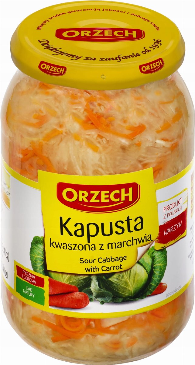 Orzech Kapusta kwaszona z marchewką 800g